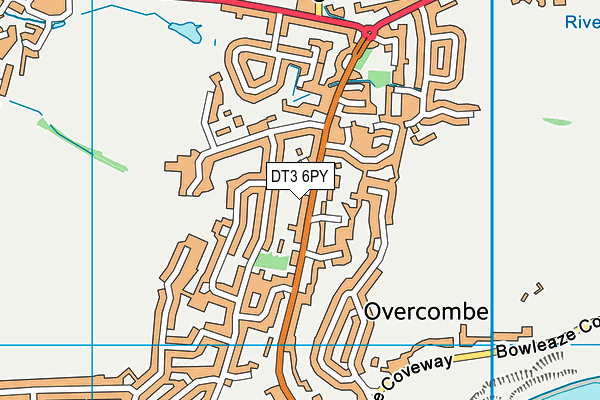 DT3 6PY map - OS VectorMap District (Ordnance Survey)