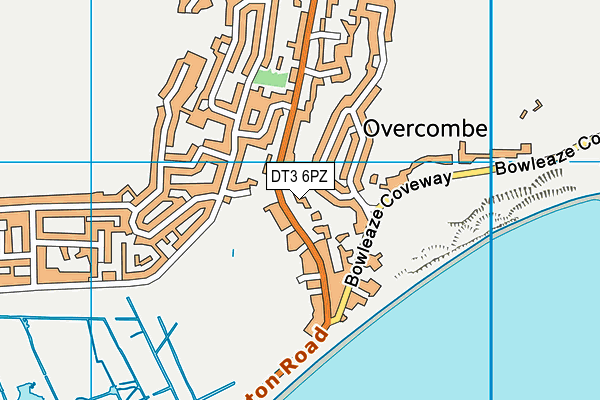 DT3 6PZ map - OS VectorMap District (Ordnance Survey)
