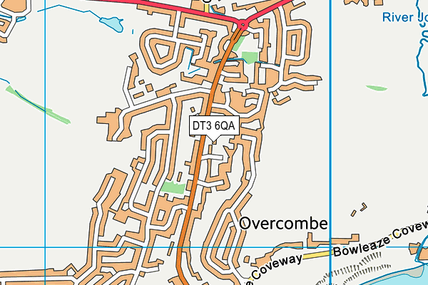 DT3 6QA map - OS VectorMap District (Ordnance Survey)