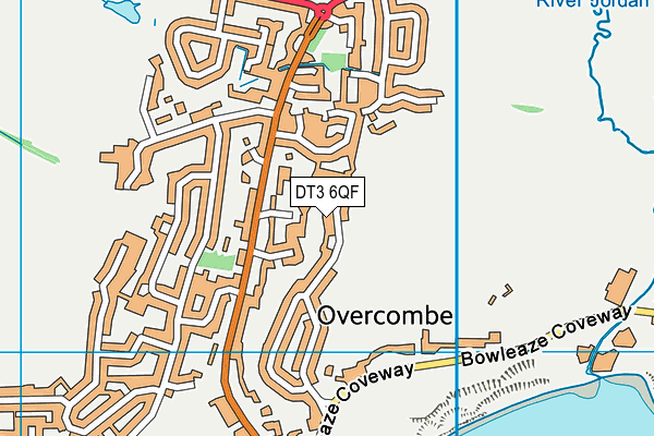 DT3 6QF map - OS VectorMap District (Ordnance Survey)