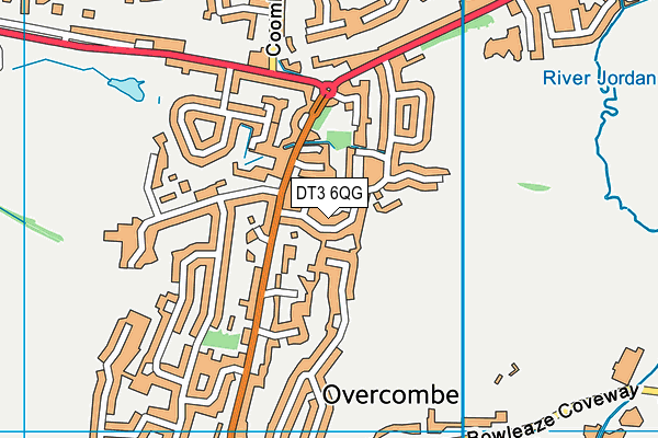 DT3 6QG map - OS VectorMap District (Ordnance Survey)