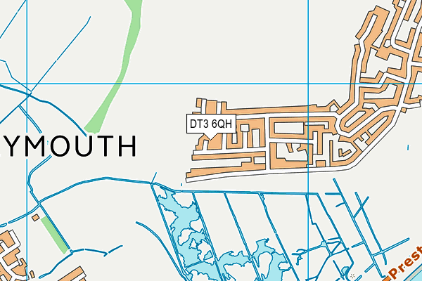 DT3 6QH map - OS VectorMap District (Ordnance Survey)