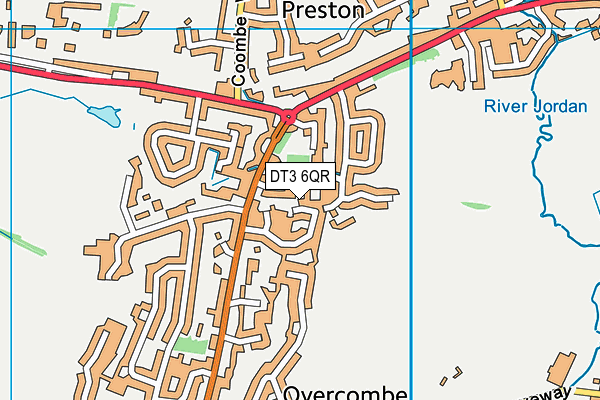 DT3 6QR map - OS VectorMap District (Ordnance Survey)