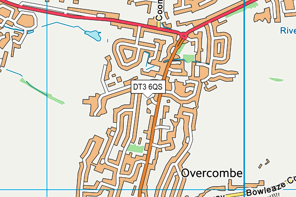 DT3 6QS map - OS VectorMap District (Ordnance Survey)