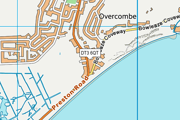 DT3 6QT map - OS VectorMap District (Ordnance Survey)