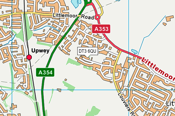 DT3 6QU map - OS VectorMap District (Ordnance Survey)