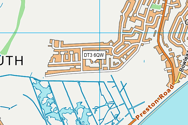 DT3 6QW map - OS VectorMap District (Ordnance Survey)