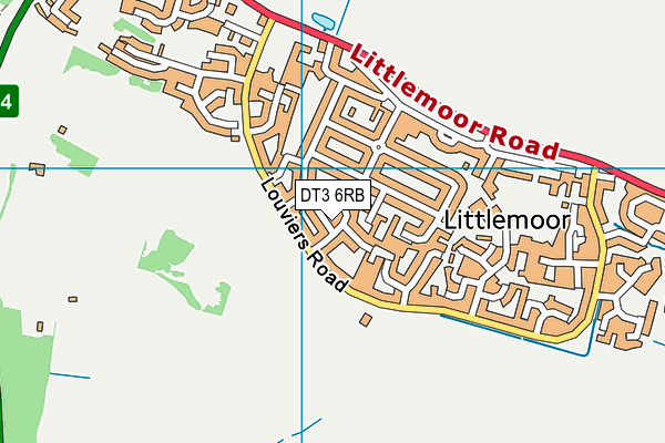 DT3 6RB map - OS VectorMap District (Ordnance Survey)