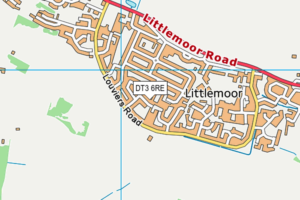 DT3 6RE map - OS VectorMap District (Ordnance Survey)