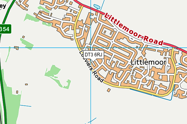 DT3 6RJ map - OS VectorMap District (Ordnance Survey)