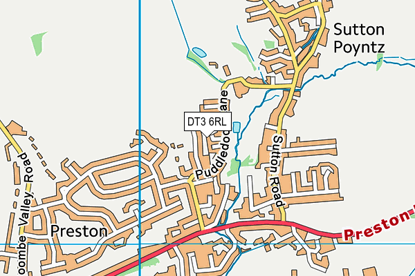 DT3 6RL map - OS VectorMap District (Ordnance Survey)