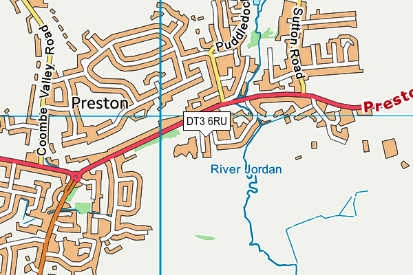 DT3 6RU map - OS VectorMap District (Ordnance Survey)