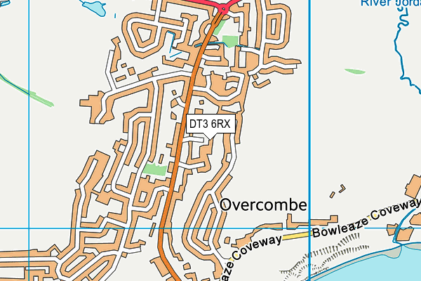 DT3 6RX map - OS VectorMap District (Ordnance Survey)