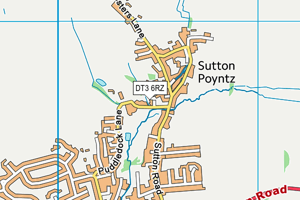 DT3 6RZ map - OS VectorMap District (Ordnance Survey)