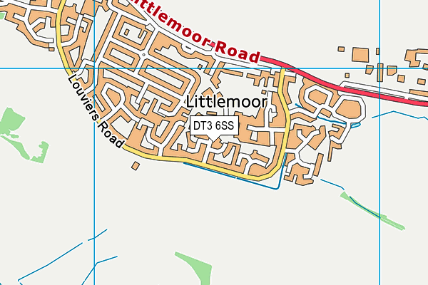 DT3 6SS map - OS VectorMap District (Ordnance Survey)