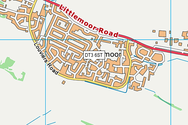 DT3 6ST map - OS VectorMap District (Ordnance Survey)