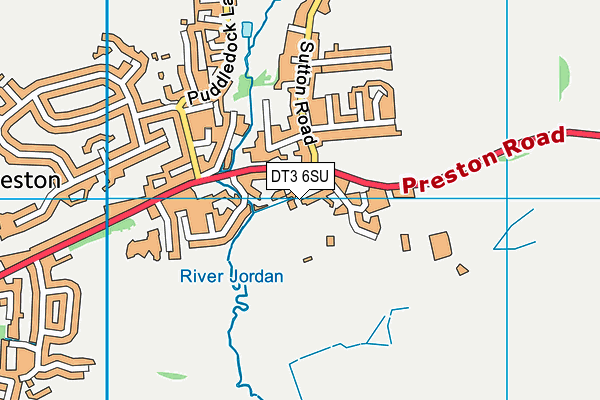 DT3 6SU map - OS VectorMap District (Ordnance Survey)