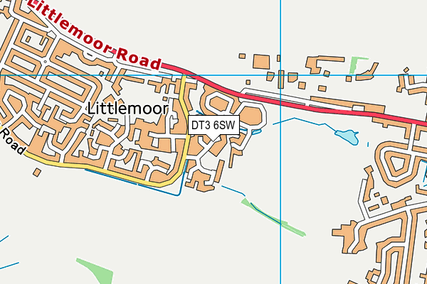 DT3 6SW map - OS VectorMap District (Ordnance Survey)