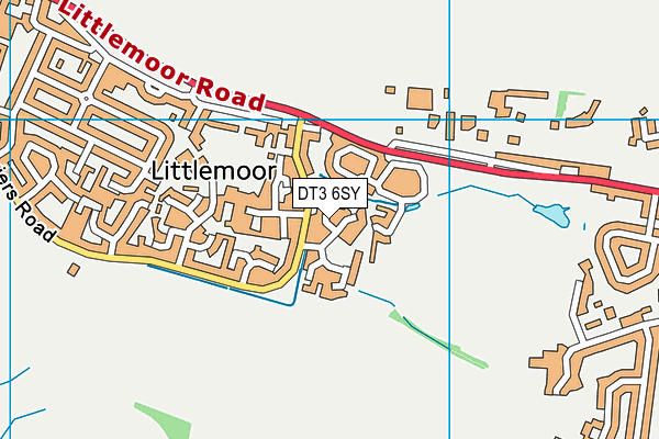 DT3 6SY map - OS VectorMap District (Ordnance Survey)