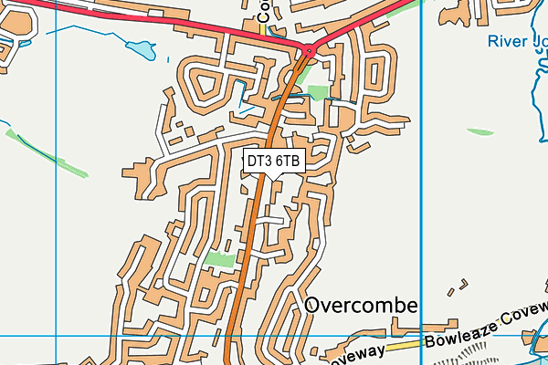 DT3 6TB map - OS VectorMap District (Ordnance Survey)