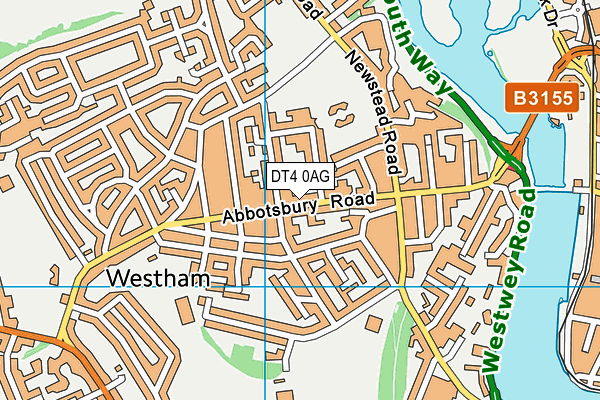 DT4 0AG map - OS VectorMap District (Ordnance Survey)