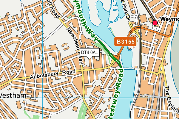 DT4 0AL map - OS VectorMap District (Ordnance Survey)