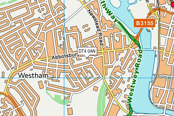 DT4 0AN map - OS VectorMap District (Ordnance Survey)