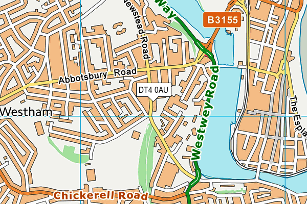 DT4 0AU map - OS VectorMap District (Ordnance Survey)