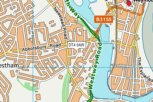 DT4 0AW map - OS VectorMap District (Ordnance Survey)