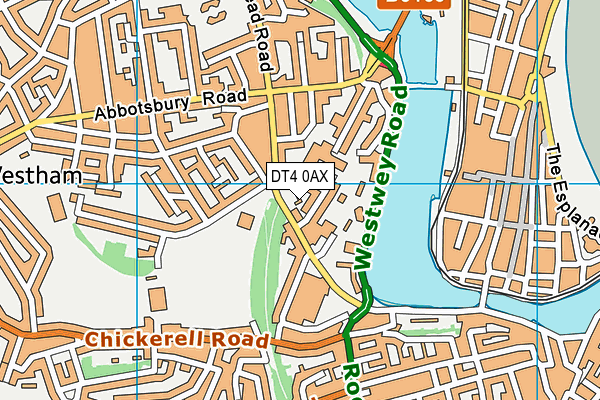 DT4 0AX map - OS VectorMap District (Ordnance Survey)