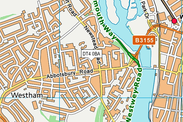 DT4 0BA map - OS VectorMap District (Ordnance Survey)