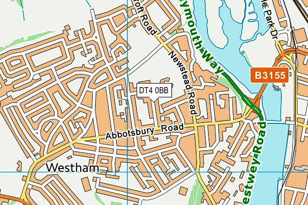 DT4 0BB map - OS VectorMap District (Ordnance Survey)