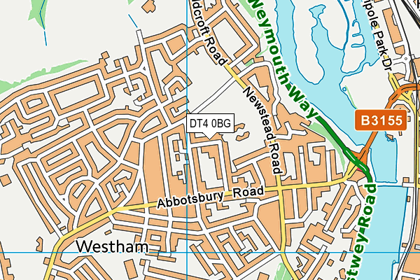 DT4 0BG map - OS VectorMap District (Ordnance Survey)
