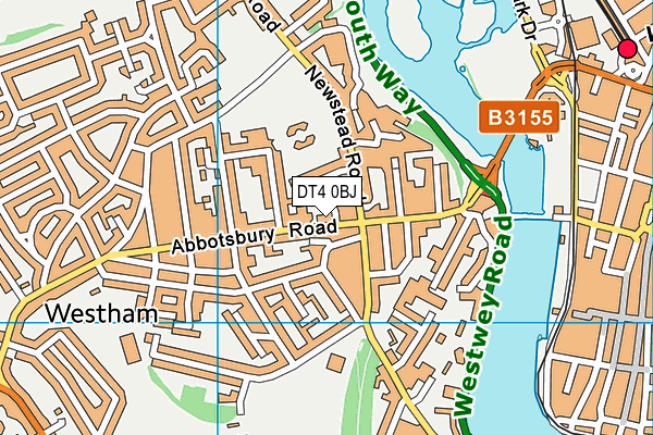 DT4 0BJ map - OS VectorMap District (Ordnance Survey)