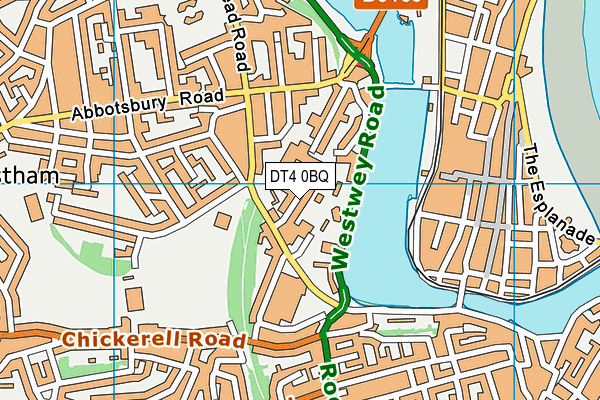 DT4 0BQ map - OS VectorMap District (Ordnance Survey)