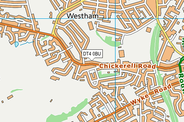 DT4 0BU map - OS VectorMap District (Ordnance Survey)