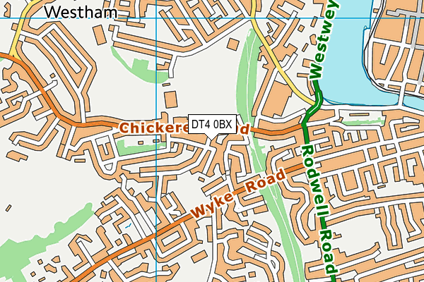 DT4 0BX map - OS VectorMap District (Ordnance Survey)