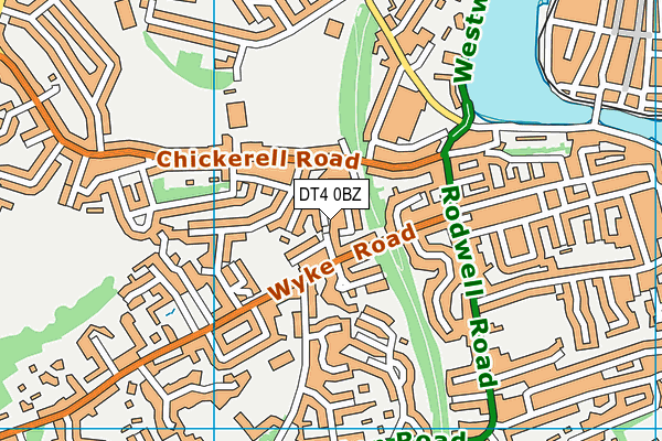 DT4 0BZ map - OS VectorMap District (Ordnance Survey)