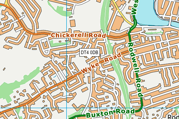 DT4 0DB map - OS VectorMap District (Ordnance Survey)