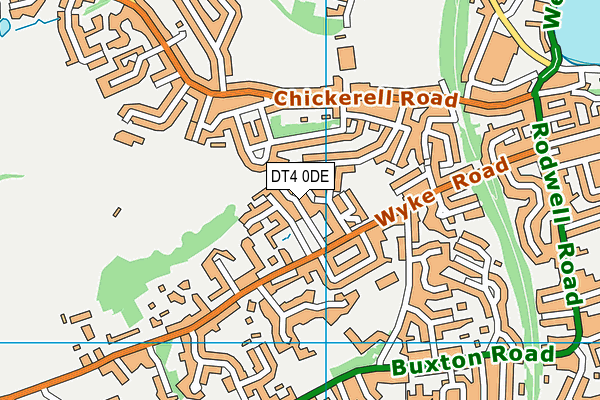 DT4 0DE map - OS VectorMap District (Ordnance Survey)