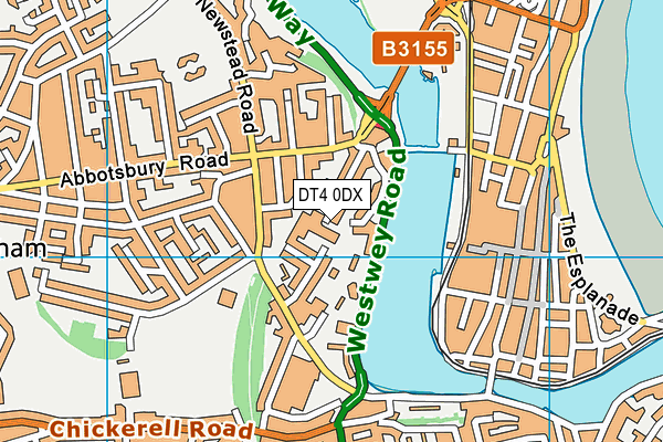 DT4 0DX map - OS VectorMap District (Ordnance Survey)