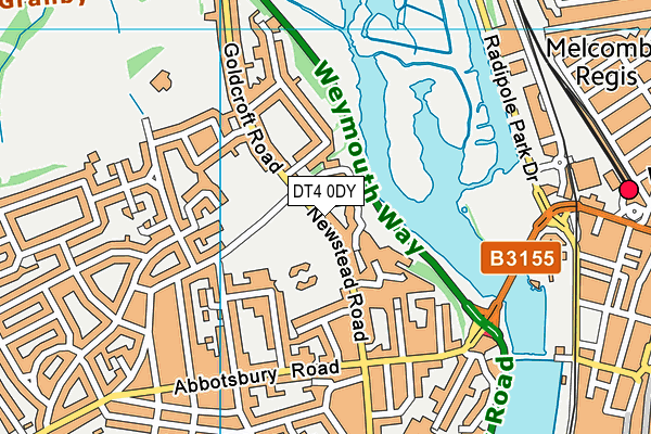 DT4 0DY map - OS VectorMap District (Ordnance Survey)