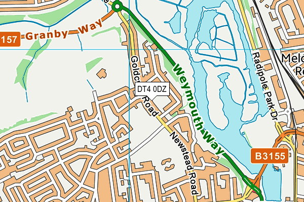 DT4 0DZ map - OS VectorMap District (Ordnance Survey)