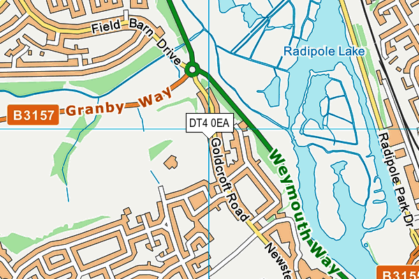 DT4 0EA map - OS VectorMap District (Ordnance Survey)