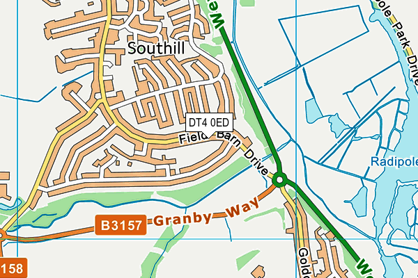 DT4 0ED map - OS VectorMap District (Ordnance Survey)