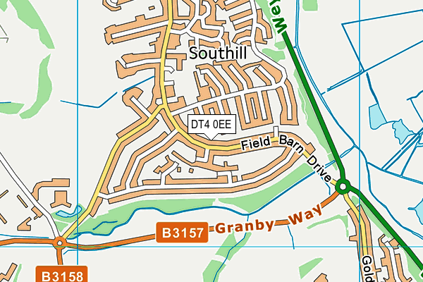 DT4 0EE map - OS VectorMap District (Ordnance Survey)