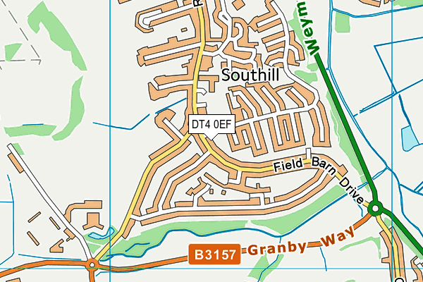 DT4 0EF map - OS VectorMap District (Ordnance Survey)