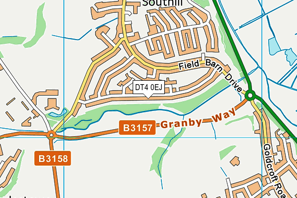 DT4 0EJ map - OS VectorMap District (Ordnance Survey)