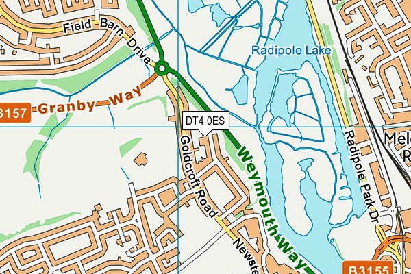 DT4 0ES map - OS VectorMap District (Ordnance Survey)