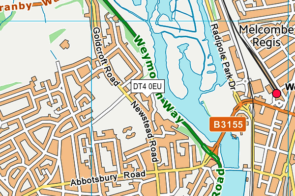 DT4 0EU map - OS VectorMap District (Ordnance Survey)